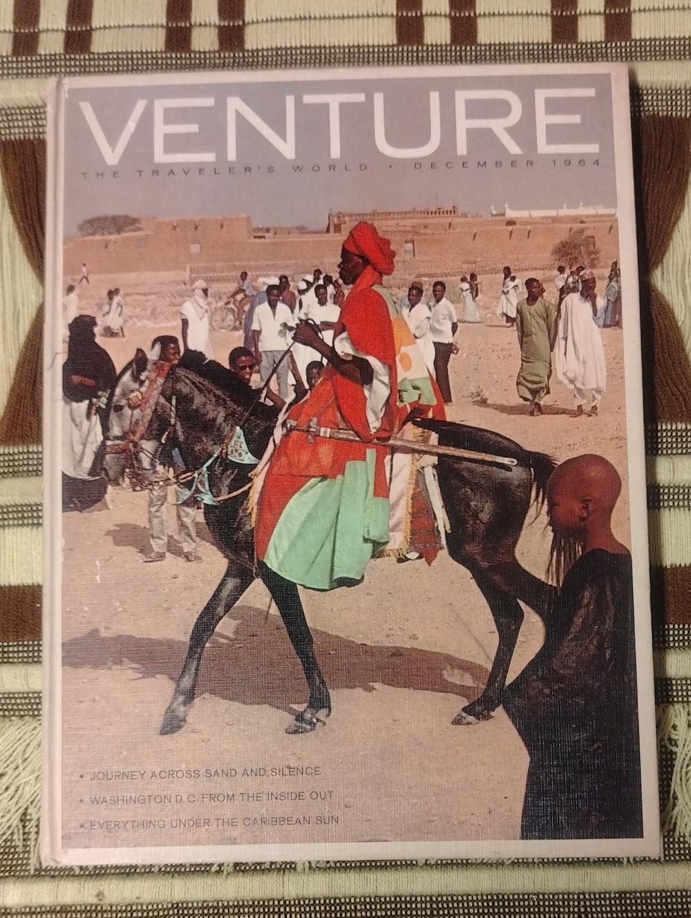 1964 Venture Magazine Cover Print - Red & Green Artwork